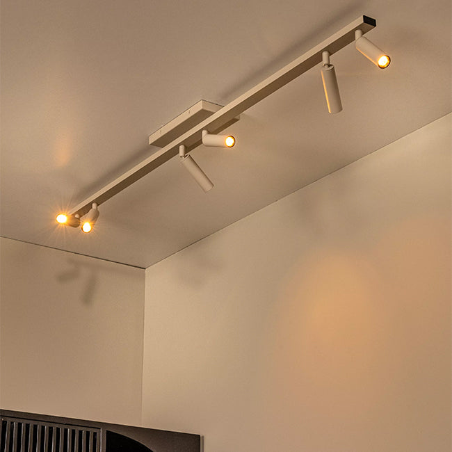 Foco de techo muro aluminio negro cafe direccionable 6 luces G9 - LUFO0038