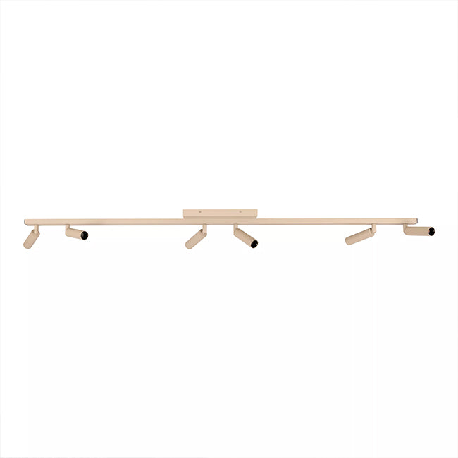 Foco de techo muro aluminio negro cafe direccionable 6 luces G9 - LUFO0038