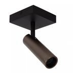 Foco aluminio negro hierro gris 10x10x23 cm  1 luz GU10 (MR11) - LUFO0045