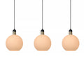 Lámpara colgante metal vidrio bronce negro opal 1,23 mt. 3 luces E27 - LULC0229