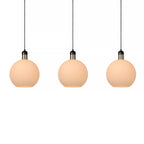 Lámpara colgante metal vidrio bronce negro opal 1,23 mt. 3 luces E27 - LULC0229