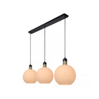 Lámpara colgante metal vidrio bronce negro opal 1,23 mt. 3 luces E27 - LULC0229