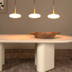 Lámpara colgante metal bronce vidrio opal 126x24,4 cm 3 luces E27 - LULC0259