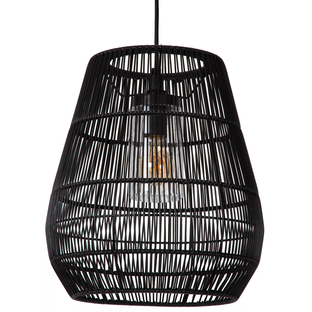 Lámpara colgante exterior PVC negro  Ø35x39 cm E27 - LULC0263