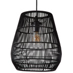 Lámpara colgante exterior PVC negro  Ø35x39 cm E27 - LULC0263