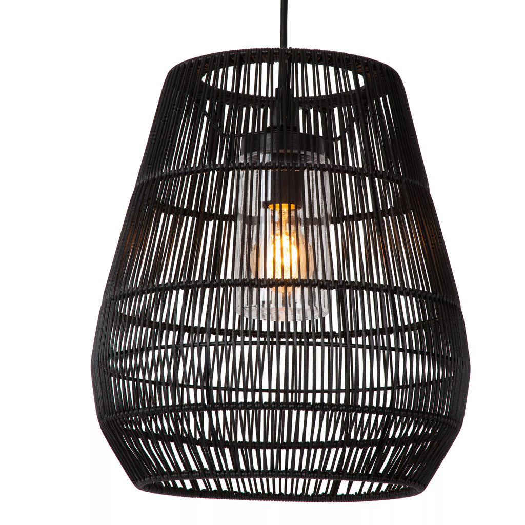 Lámpara colgante exterior PVC negro  Ø35x39 cm E27 - LULC0263