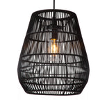 Lámpara colgante exterior PVC negro  Ø35x39 cm E27 - LULC0263