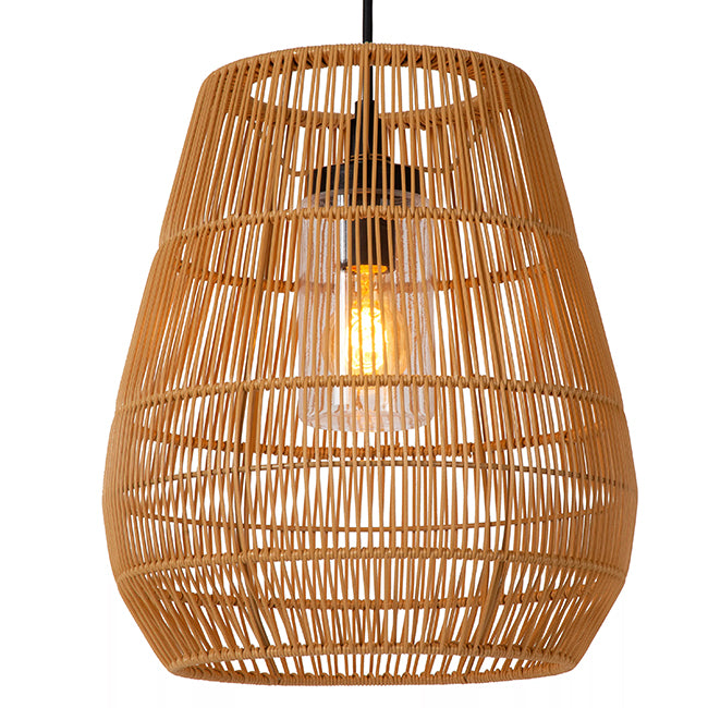 Lámpara colgante exterior PVC natural Ø35x39 cm E27 - LULC0264