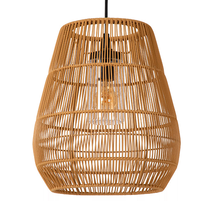 Lámpara colgante exterior PVC natural Ø35x39 cm E27 - LULC0264