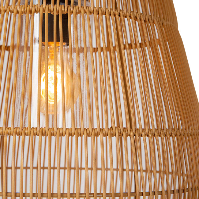 Lámpara colgante exterior PVC natural Ø35x39 cm E27 - LULC0264
