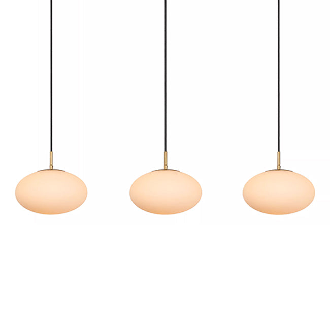 Lámpara colgante metal bronce vidrio opal 130x150 cm 3 luces E27 - LULC0265