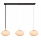 Lámpara colgante metal bronce vidrio opal 130x150 cm 3 luces E27 - LULC0265