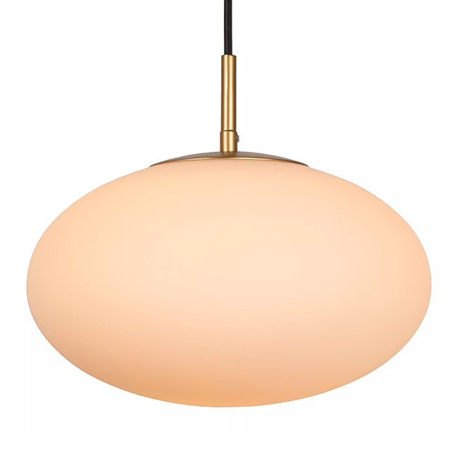 Lámpara colgante metal bronce vidrio opal 130x150 cm 3 luces E27 - LULC0265