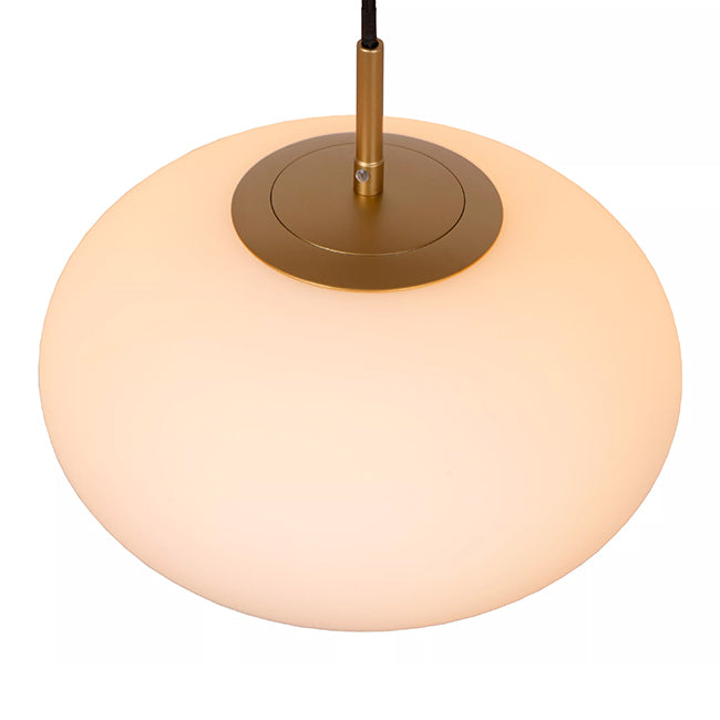 Lámpara colgante metal bronce vidrio opal 130x150 cm 3 luces E27 - LULC0265