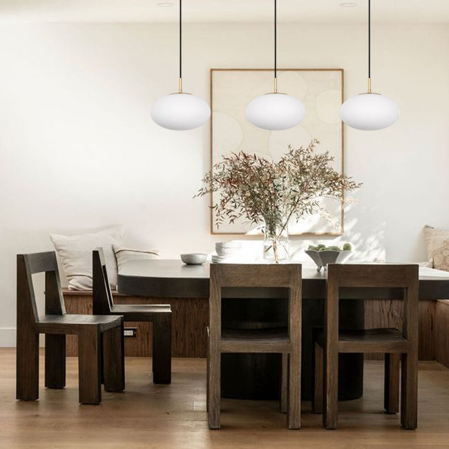 Lámpara colgante metal bronce vidrio opal 130x150 cm 3 luces E27 - LULC0265