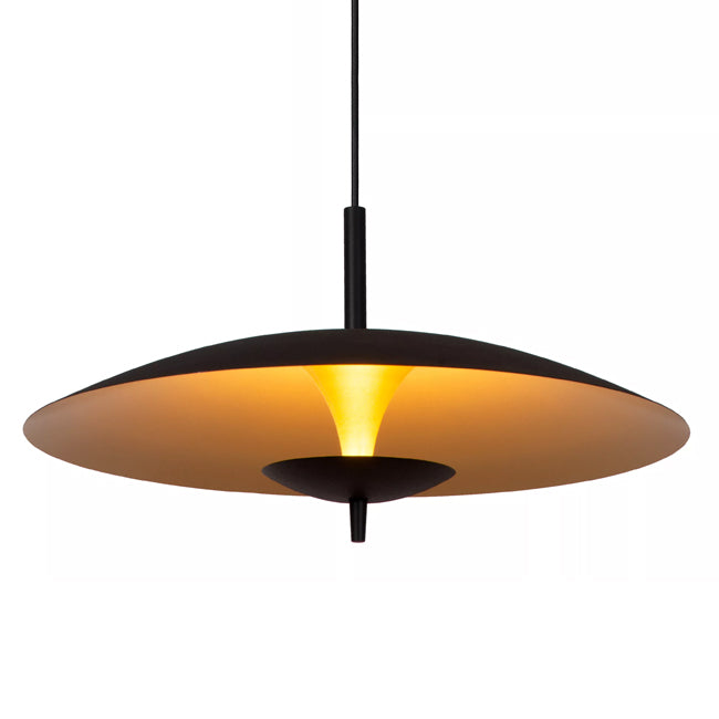 Lámpara colgante acero negro oro mate Ø 47 cm 3000 LED 9W - LULC0270