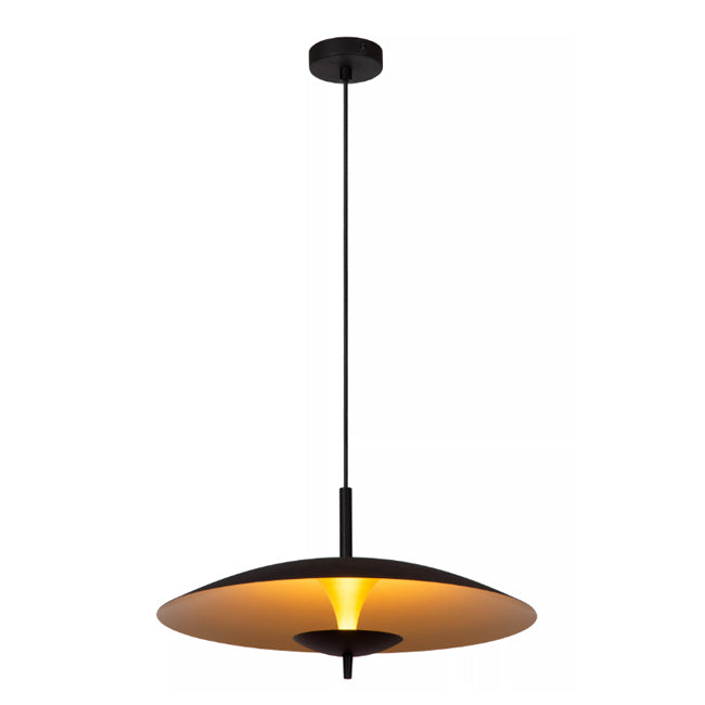Lámpara colgante acero negro oro mate Ø 47 cm 3000 LED 9W - LULC0270