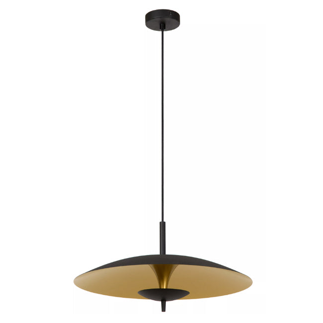 Lámpara colgante acero negro oro mate Ø 47 cm 3000 LED 9W - LULC0270