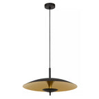 Lámpara colgante acero negro oro mate Ø 47 cm 3000 LED 9W - LULC0270