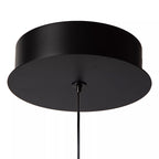Lámpara colgante vidrio ámbar metal negro dorado Ø 160 cm LED 5W - LULC0278