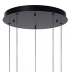 Lámpara colgante vidrio metal negro dorado Ø48 cm LED 5x3.8W - LULC0279