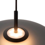 Lámpara colgante vidrio negro humo dimable Ø40 cm LED 11 W - LULC0281