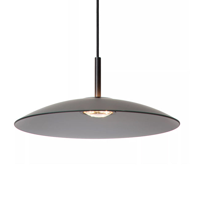 Lámpara colgante vidrio negro humo dimable Ø40 cm LED 11 W - LULC0281