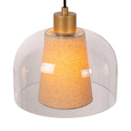 Lámpara colgante vidrio tela metal 1,22 cm 3 luces E27 - LULC0284