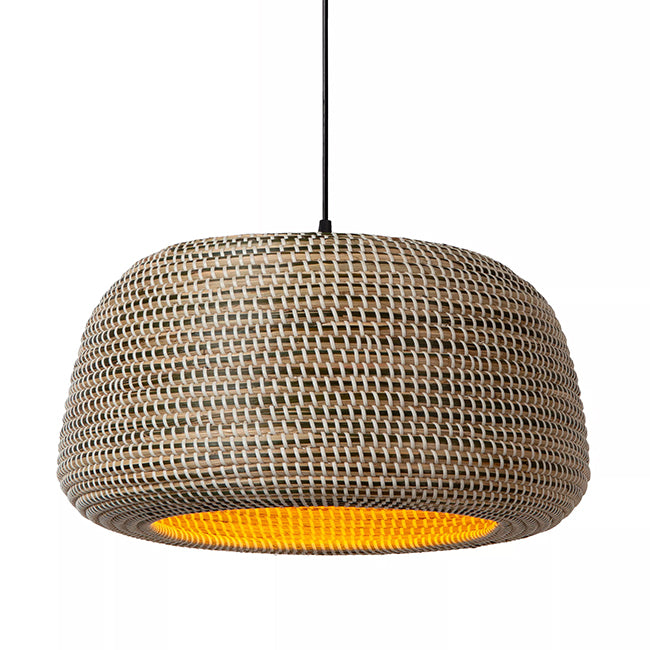 Lámpara colgante metal hierba marina marrón Ø47 cm E27 -  LULC0285