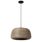 Lámpara colgante metal hierba marina marrón Ø47 cm E27 -  LULC0285