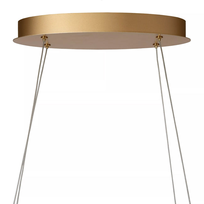 Lámpara colgante metal policloruro de vinilo dorado 1,60 cm LED 54W - LULC0292
