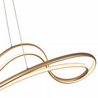 Lámpara colgante metal policloruro de vinilo dorado 1,60 cm LED 54W - LULC0292