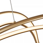 Lámpara colgante metal policloruro de vinilo dorado 1,60 cm LED 54W - LULC0292