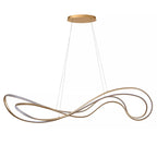 Lámpara colgante metal policloruro de vinilo dorado 1,60 cm LED 54W - LULC0292