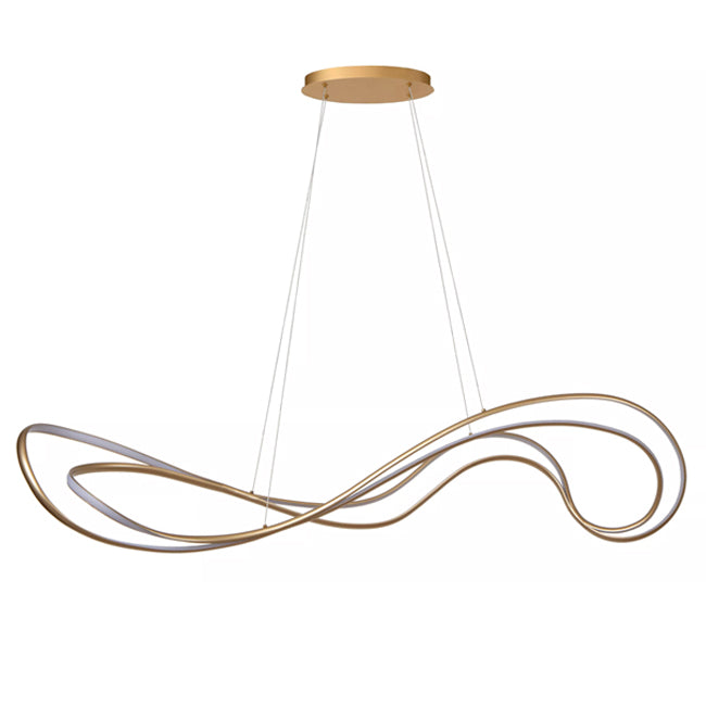 Lámpara colgante metal policloruro de vinilo dorado 1,60 cm LED 54W - LULC0292