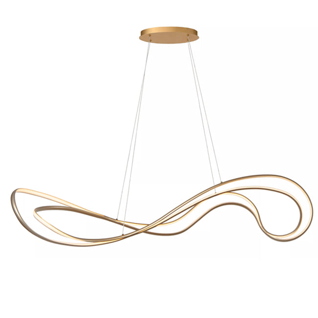 Lámpara colgante metal policloruro de vinilo dorado 1,60 cm LED 54W - LULC0292