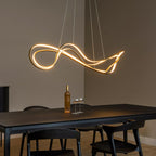 Lámpara colgante metal policloruro de vinilo dorado 1,60 cm LED 54W - LULC0292