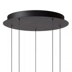 Lámpara aluminio acrílico negro dorado opal Ø41,9 cm LED 5 luces 8,2 W - LULC0293