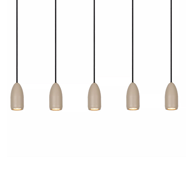Lámpara colgante metal taupe 80x1,50 cm 5 luces GU10 - LULC0306