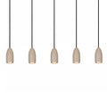 Lámpara colgante metal taupe 80x1,50 cm 5 luces GU10 - LULC0306