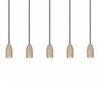 Lámpara colgante metal taupe 80x1,50 cm 5 luces GU10 - LULC0306