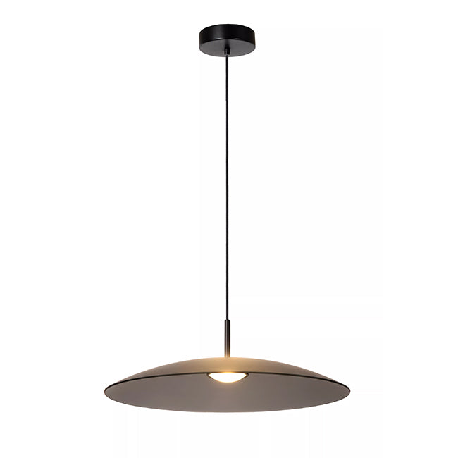 Lámpara colgante vidrio negro humo Ø 60 cm LED 18,6 W - LULC0299