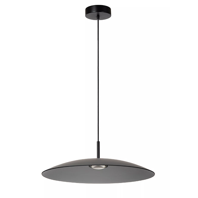 Lámpara colgante vidrio negro humo Ø 60 cm LED 18,6 W - LULC0299