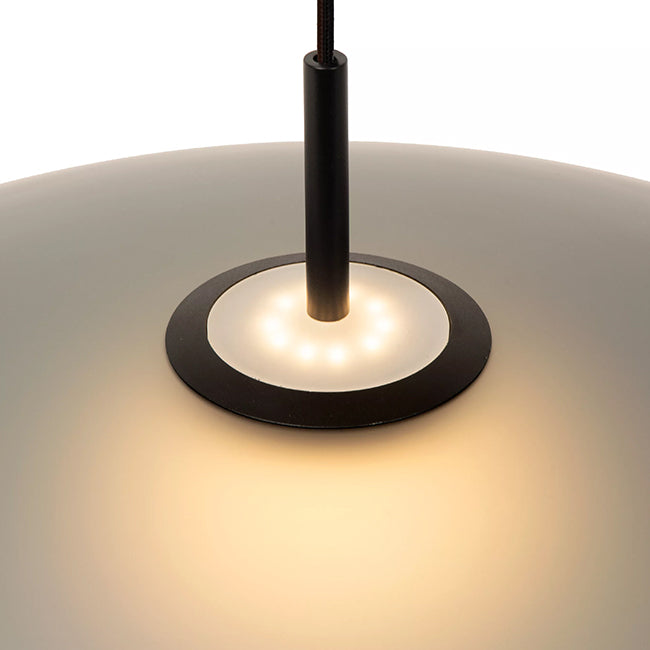 Lámpara colgante vidrio negro humo Ø 60 cm LED 18,6 W - LULC0299