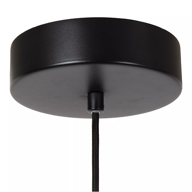 Lámpara colgante vidrio negro humo Ø 60 cm LED 18,6 W - LULC0299