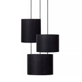 Lámpara colgante metal algodón negro 3 luces Ø46 cm  E27 - LULC0300