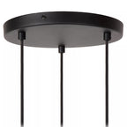 Lámpara colgante metal algodón negro 3 luces Ø46 cm  E27 - LULC0300