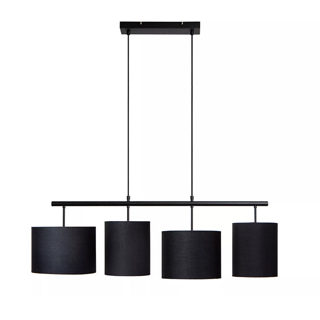 Lámpara colgante metal tela 107 cm 4 luces E27 - LULC0301