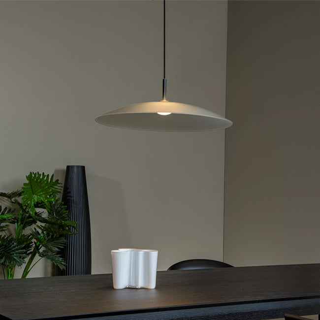 Lámpara colgante vidrio opal dimeable Ø 60 cm LED 18,6 W - LULC0304