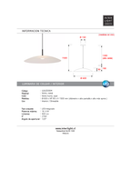 Lámpara colgante vidrio opal dimeable Ø 60 cm LED 18,6 W - LULC0304